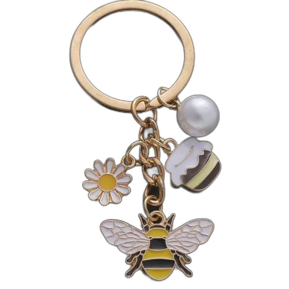 BAG CHARM   Bee Honey pot  and Daisy